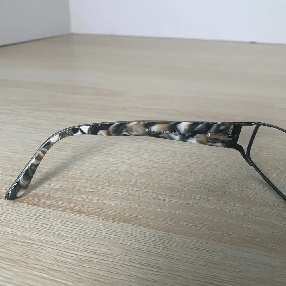 Ray-Ban RB6157 2509 Eyeglasses Black Marble Frames Only 53-16-130 - Picture 4 of 8